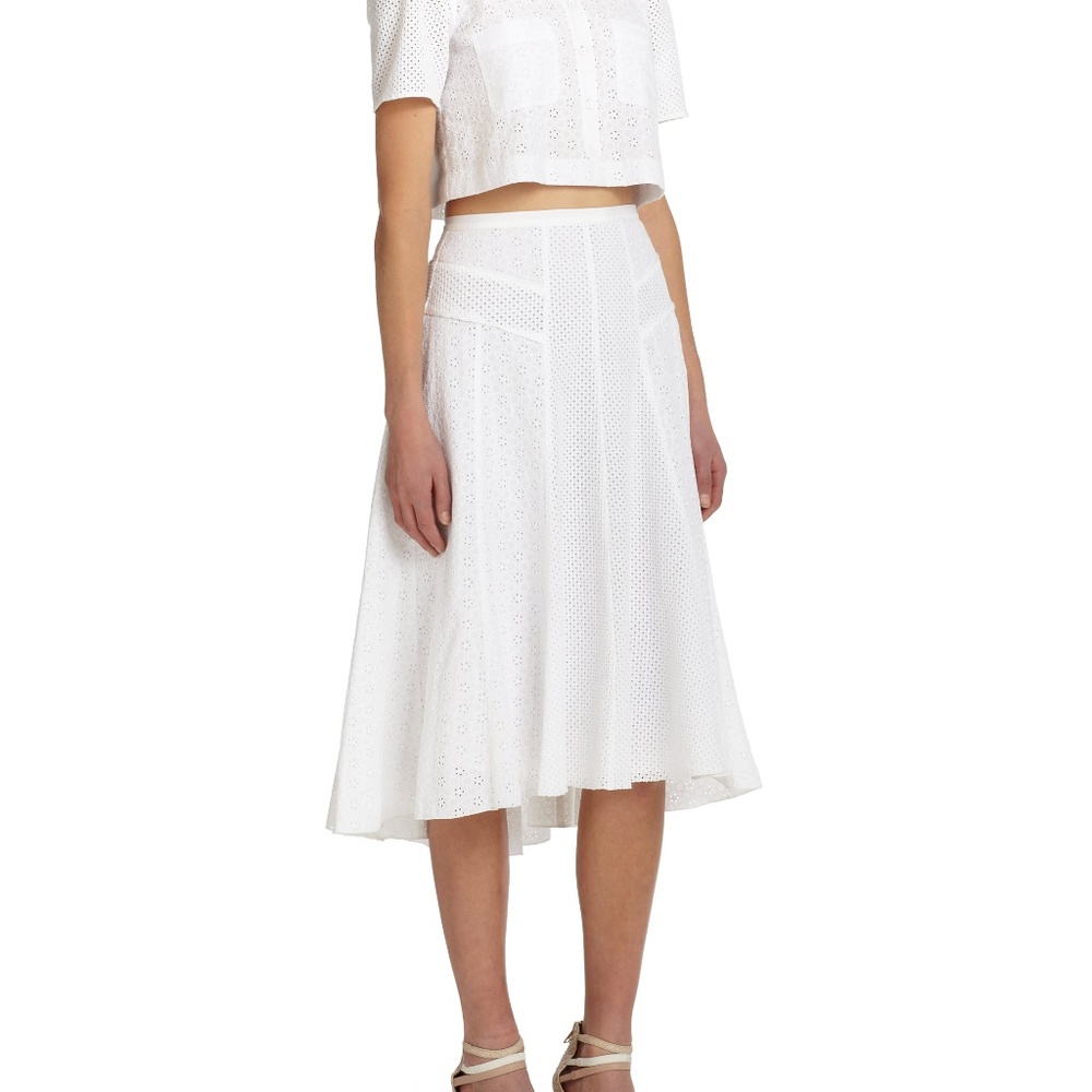 new Rebecca Taylor pleated eyelet skirt